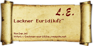 Lackner Euridiké névjegykártya